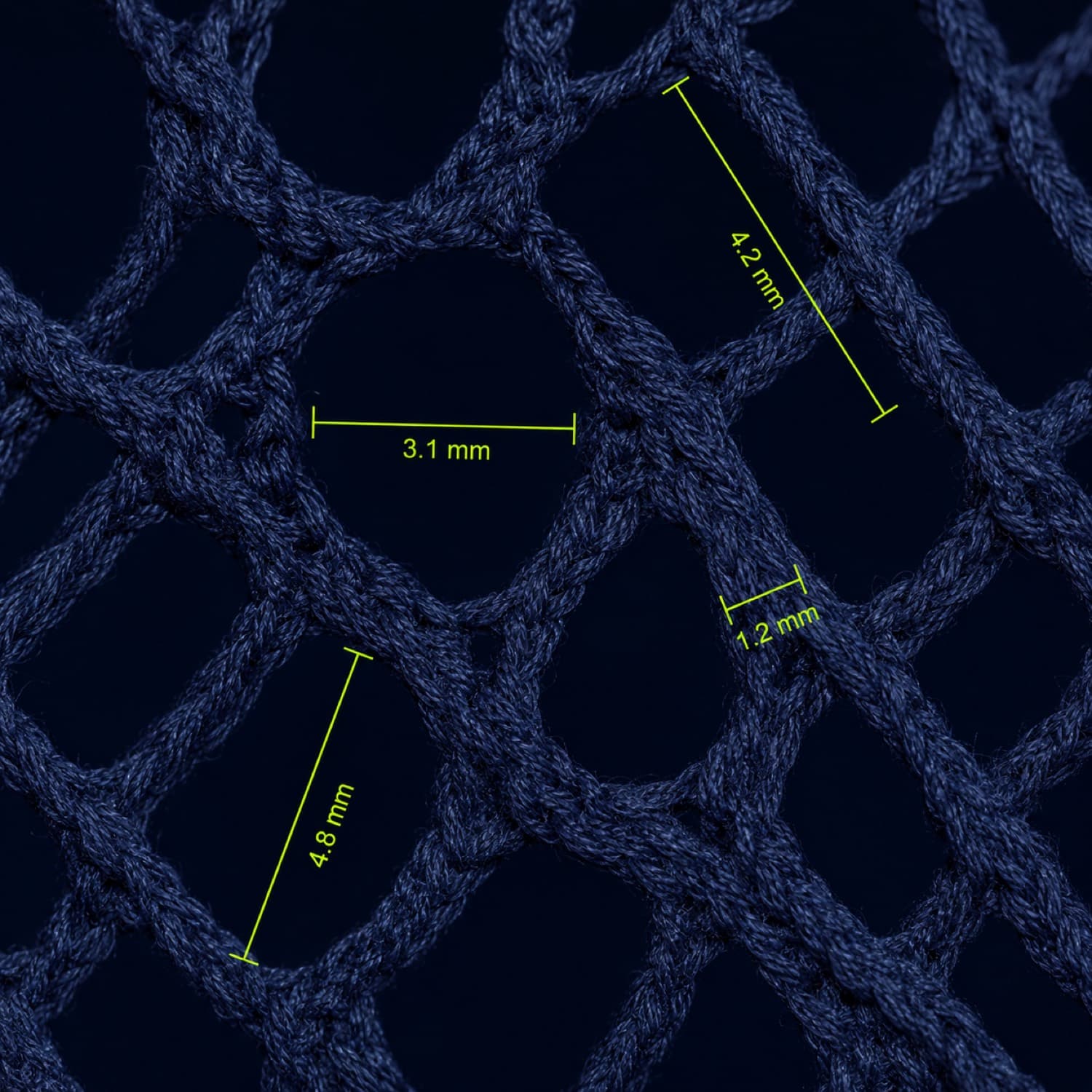 Macro of the open mesh knit structure