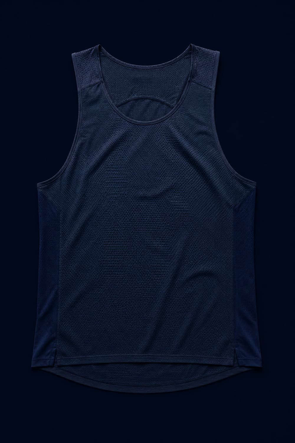 Run Singlet laid flat, ultralight fabric