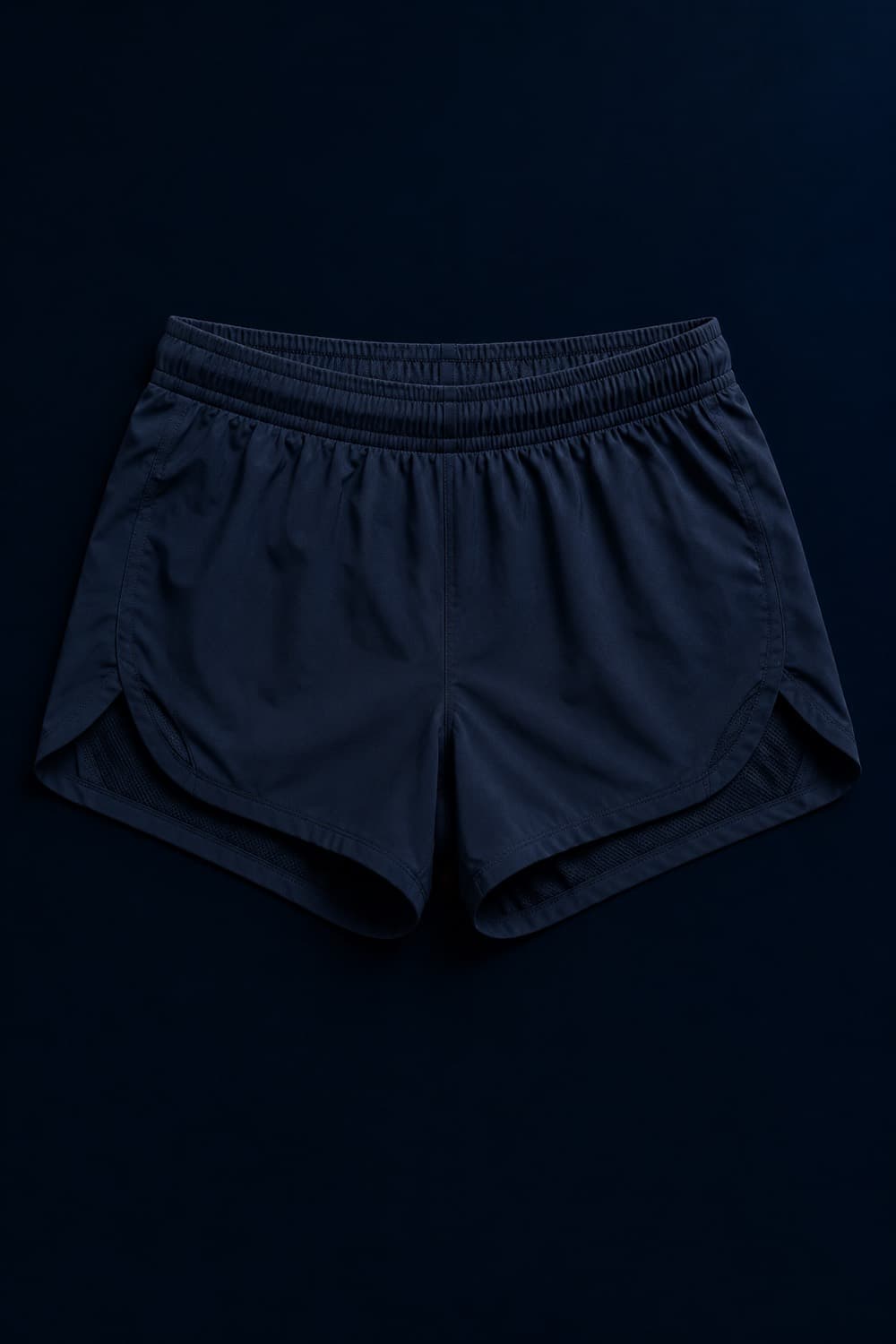 Run Short Split laid flat, split hem visible