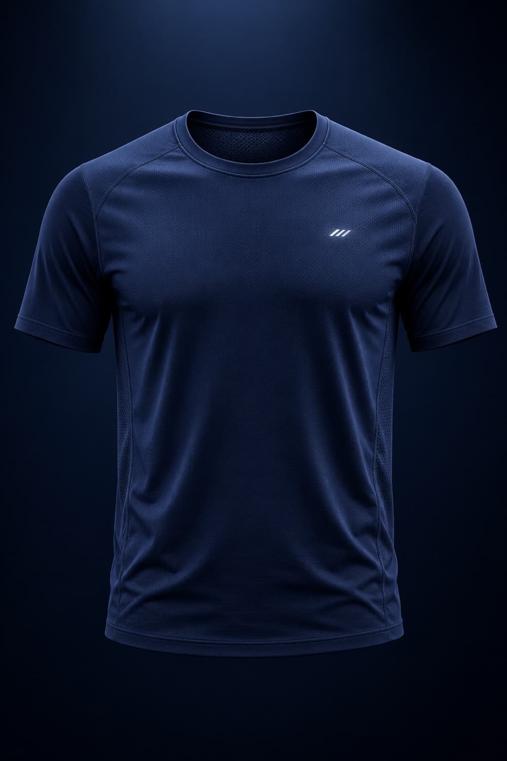 Run Tee Reflective with the print catching light