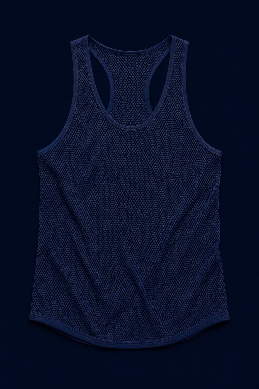 HIIT Tank Mesh laid flat, open knit