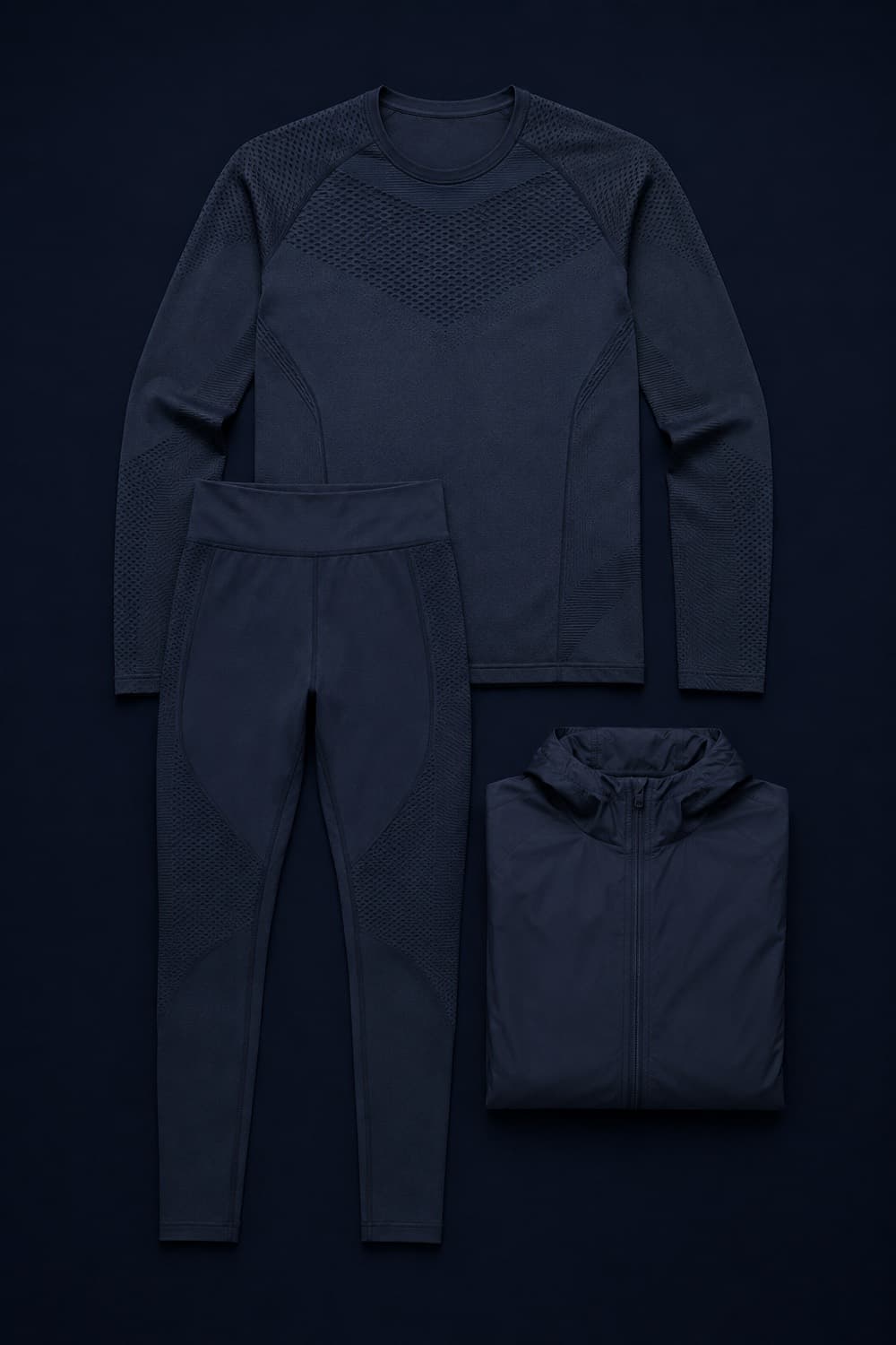Full Kit arranged flat, three pieces